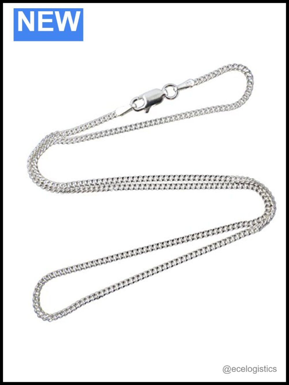 925 Sterling Silver Curb Chain Necklace